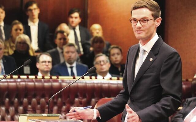 Chris Rath told Parliament he will always support Israel and the Jewish community. Chris Rath told Parliament he will always support Israel and the Jewish community.