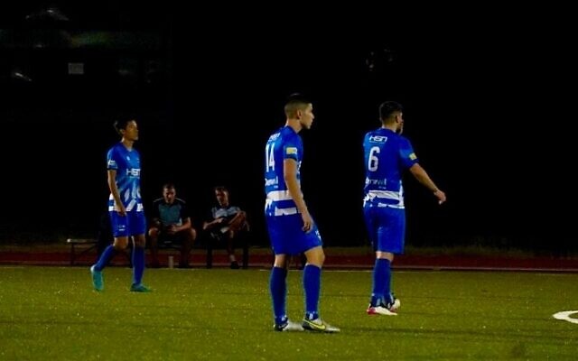 Hakoah FC players during their thrilling penalty shootout win over Marconi in the Australian Cup last Tuesday night at Hensley Field. Photo: Supplied Hakoah FC players during their thrilling penalty shootout win over Marconi in the Australian Cup last Tuesday night at Hensley Field. Photo: Supplied