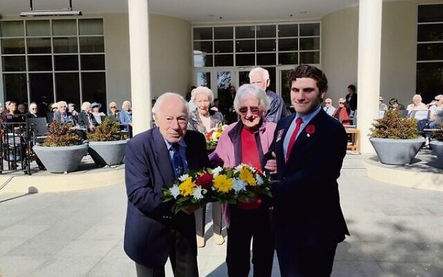 Martyn Abbott (right) lays a wreath on Anzac Day with his veteran grandfather, Mark Aarons. Martyn Abbott (right) lays a wreath on Anzac Day with his veteran grandfather, Mark Aarons.