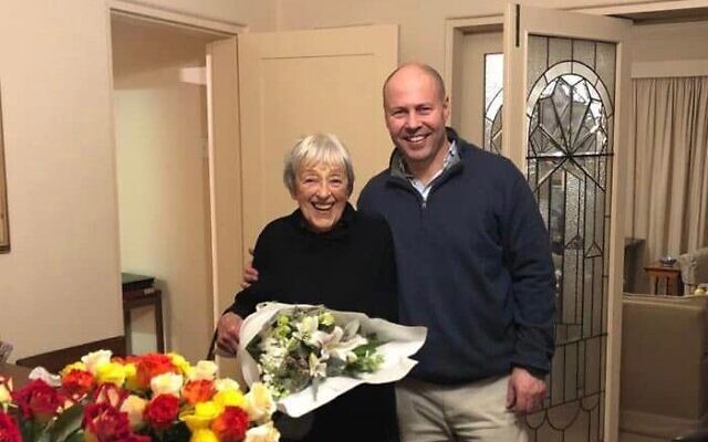 Lady Anna Cowen with former treasurer Josh Frydenberg. Lady Anna Cowen with former treasurer Josh Frydenberg.