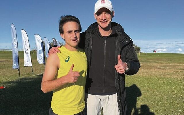 Jarred Morris (left) with Steve Solomon. Jarred Morris (left) with Steve Solomon.