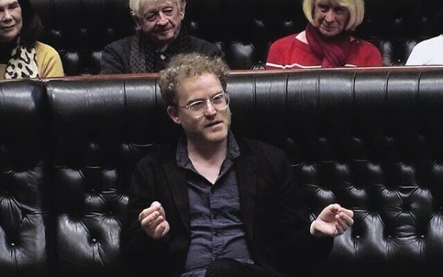 John Safran speaking at the Vivid Sydney talk on May 31. Photo: Screenshot John Safran speaking at the Vivid Sydney talk on May 31. Photo: Screenshot