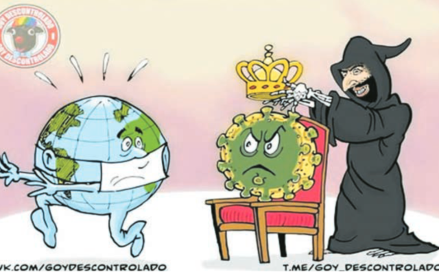 An example of an antisemitic cartoon that emerged during the pandemic. An example of an antisemitic cartoon that emerged during the pandemic.