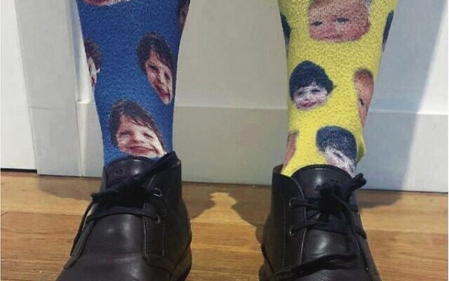 Dr Simon Grof dons his crazy socks in support of the campaign. Dr Simon Grof dons his crazy socks in support of the campaign.