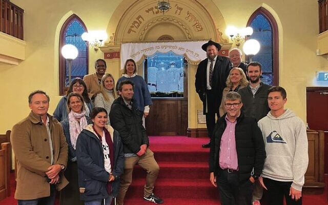 A Christian delegation enjoyed an interfaith visit to Newtown Synagogue. A Christian delegation enjoyed an interfaith visit to Newtown Synagogue.