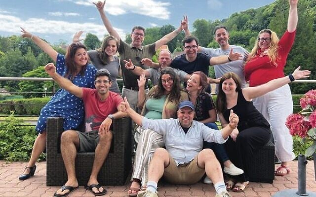 Alex Kats (front) with the other program fellows in France. Alex Kats (front) with the other program fellows in France.