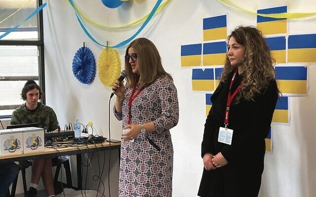 Sarah Bendetsky (left) and Julia Kirilevitch speaking to Mount Scopus year 10 students. Sarah Bendetsky (left) and Julia Kirilevitch speaking to Mount Scopus year 10 students.