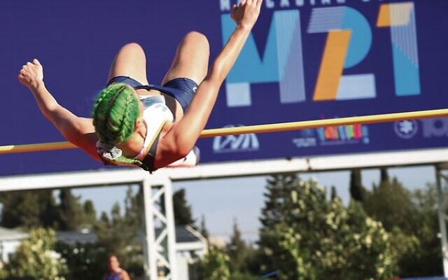 High jumper Noa Kino in full flight. High jumper Noa Kino in full flight.