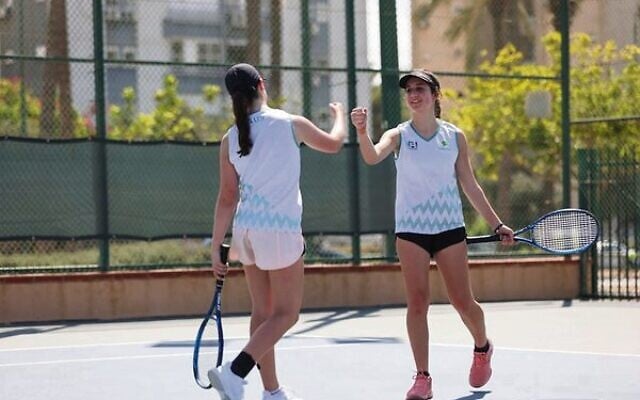 A fist pump at precamp tennis training. A fist pump at precamp tennis training.