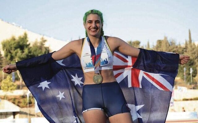 Noa Kino celebrates her gold medal in the High Jump. Noa Kino celebrates her gold medal in the High Jump.