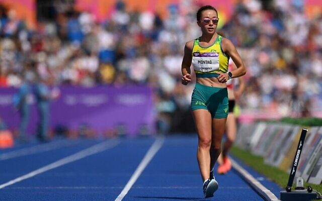 Australia's Jemima Montag competes during the women's 10,000m walk final athletics event at the Alexander Stadium, in Birmingham on day nine of the Commonwealth Games in Birmingham, central England, on August 6, 2022. Photo: Glyn KIRK/AFP Australia's Jemima Montag competes during the women's 10,000m walk final athletics event at the Alexander Stadium, in Birmingham on day nine of the Commonwealth Games in Birmingham, central England, on August 6, 2022. Photo: Glyn KIRK/AFP