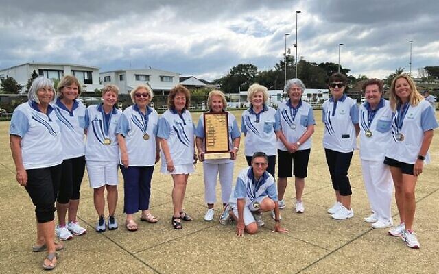 The winning Victorian women's team at the 2022 Maccabi Australia lawn bowls national carnival in the Gold Coast earlier this month. The winning Victorian women's team at the 2022 Maccabi Australia lawn bowls national carnival in the Gold Coast earlier this month.