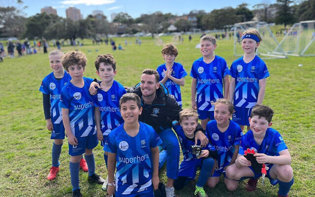 The Maccabi-Hakoah U9 Hawks Miniroos team, with their coach Ashe Ure, last weekend. They finished their season with a 1-0 win. The Maccabi-Hakoah U9 Hawks Miniroos team, with their coach Ashe Ure, last weekend. They finished their season with a 1-0 win.