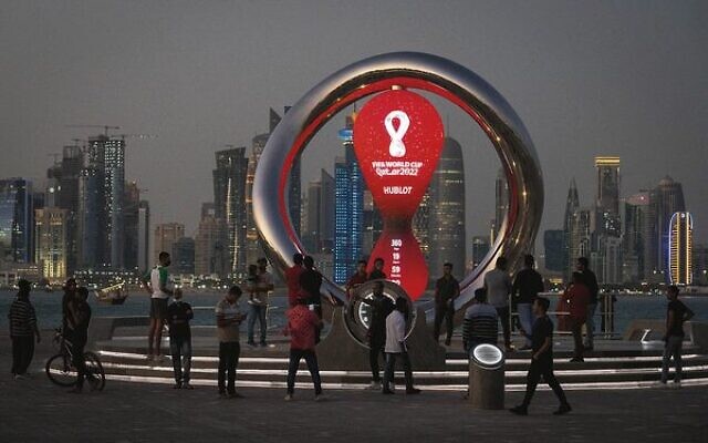 The official countdown clock for the 2022 World Cup in Doha, Qatar.
Photo: AP/Darko Bandic The official countdown clock for the 2022 World Cup in Doha, Qatar.
Photo: AP/Darko Bandic