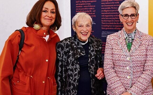 From left: Kate Cowen, Lady Anna Cowen, and Governor of Victoria Linda Dessau at the Jewish Museum of Australia in 2019.
Photo: Dean Schmideg From left: Kate Cowen, Lady Anna Cowen, and Governor of Victoria Linda Dessau at the Jewish Museum of Australia in 2019.
Photo: Dean Schmideg