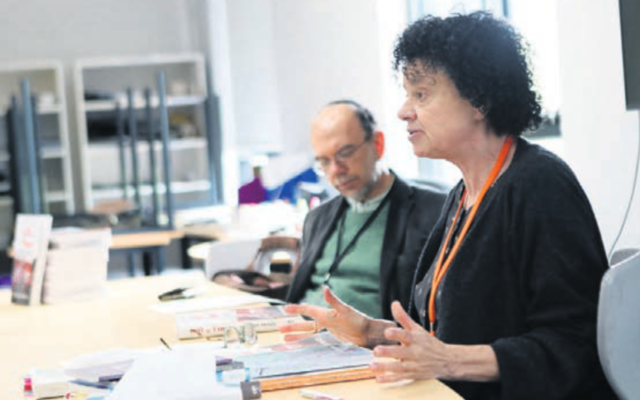 Frances Prince in a session with Rabbi Ralph Genende. Photo: Peter Haskin Frances Prince in a session with Rabbi Ralph Genende. Photo: Peter Haskin