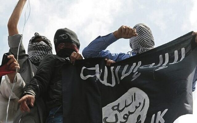 Fighters holding up an Islamic State flag. Photo: AFP/Tauseef Mustafa Fighters holding up an Islamic State flag. Photo: AFP/Tauseef Mustafa