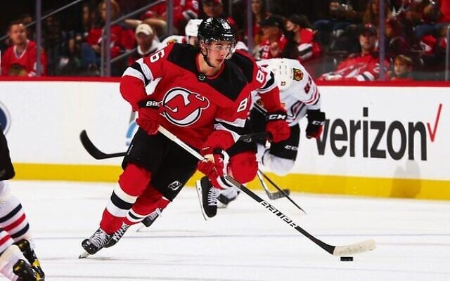 New Jersey Devils player Jack Hughes. Photo: Mike Stobe/NHL, via Getty Images New Jersey Devils player Jack Hughes. Photo: Mike Stobe/NHL, via Getty Images