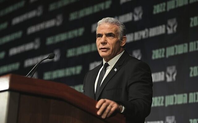Yair Lapid at the conference in Tel Aviv.
Photo: Elad Gutman Yair Lapid at the conference in Tel Aviv.
Photo: Elad Gutman
