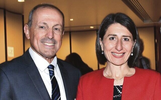 Vic Alhadeff with former premier Gladys Berejiklian.
Photo: Noel Kessel Vic Alhadeff with former premier Gladys Berejiklian.
Photo: Noel Kessel