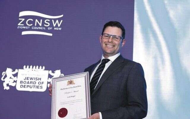 Former NSW Jewish Board of Deputies president Lesli Berger was praised in NSW Parliament. Photo: Giselle Haber. Former NSW Jewish Board of Deputies president Lesli Berger was praised in NSW Parliament. Photo: Giselle Haber.