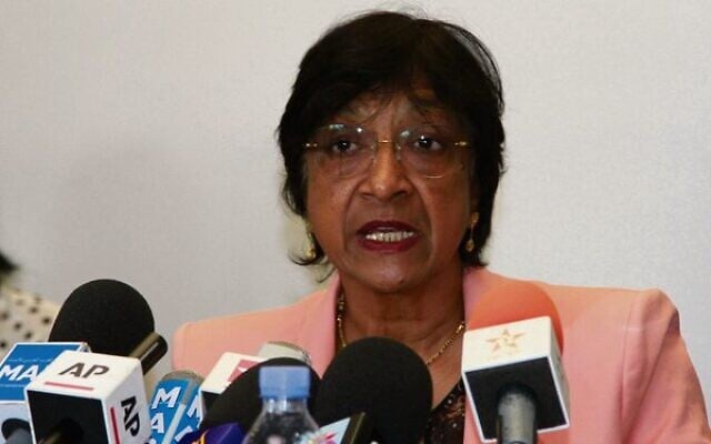 Commission of Inquiry head Navi Pillay, 2014. Photo: AP Photo/Paul Schemm, File Commission of Inquiry head Navi Pillay, 2014. Photo: AP Photo/Paul Schemm, File