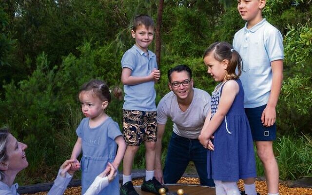 Asher Judah, his wife Mary and their four children taking time out in the Ashwood electorate. Photo: Quentin Jones Asher Judah, his wife Mary and their four children taking time out in the Ashwood electorate. Photo: Quentin Jones