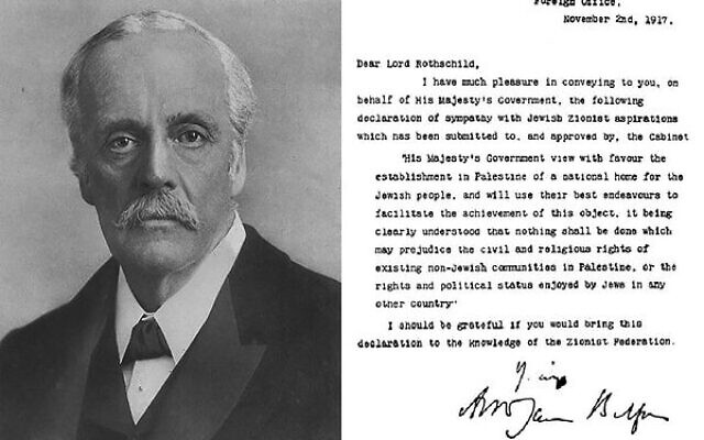 Lord Balfour's famous declaration. Lord Balfour's famous declaration.
