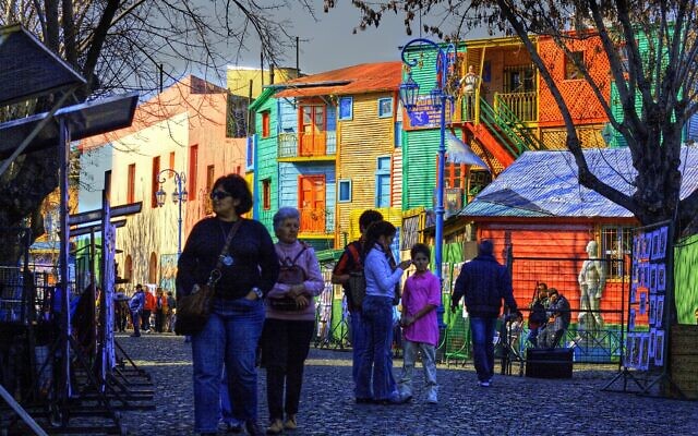 A street scene from the La Boca neighborhood of Buenos Aires, Argentina. Photo: Wikipedia/Luis Argerich/CC BY, via Times of Israel A street scene from the La Boca neighborhood of Buenos Aires, Argentina. Photo: Wikipedia/Luis Argerich/CC BY, via Times of Israel