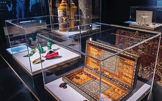 Backgammon set and perfume bottles belonging to Egyptian Jews, displayed at the Sydney Jewish Museum. Photo: Supplied Backgammon set and perfume bottles belonging to Egyptian Jews, displayed at the Sydney Jewish Museum. Photo: Supplied