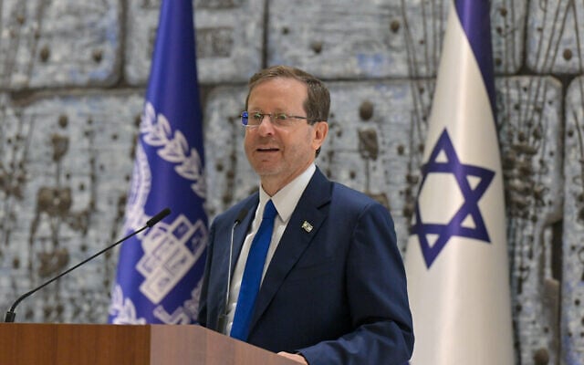 President Isaac Herzog announces special considerations for clemency in the lead up to Israel 75th year of independence, Jerusalem, Israel, October 2, 2022. Photo: Kobi Gideon/GPO President Isaac Herzog announces special considerations for clemency in the lead up to Israel 75th year of independence, Jerusalem, Israel, October 2, 2022. Photo: Kobi Gideon/GPO