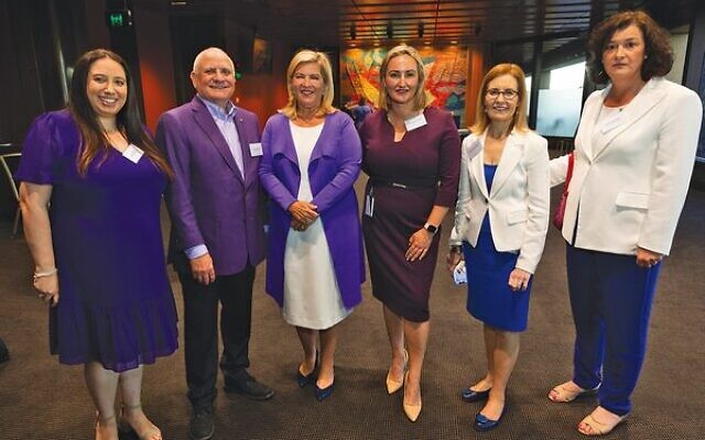 From left: Jessica Abelsohn, Daniel Goulburn, Bronnie Taylor MLC, Dr Marjorie O'Neill, Gabrielle Upton MP, Professor Tracey O'Brien, CEO and chief cancer officer of Cancer Institute NSW. Photo: Nadine Saacks From left: Jessica Abelsohn, Daniel Goulburn, Bronnie Taylor MLC, Dr Marjorie O'Neill, Gabrielle Upton MP, Professor Tracey O'Brien, CEO and chief cancer officer of Cancer Institute NSW. Photo: Nadine Saacks