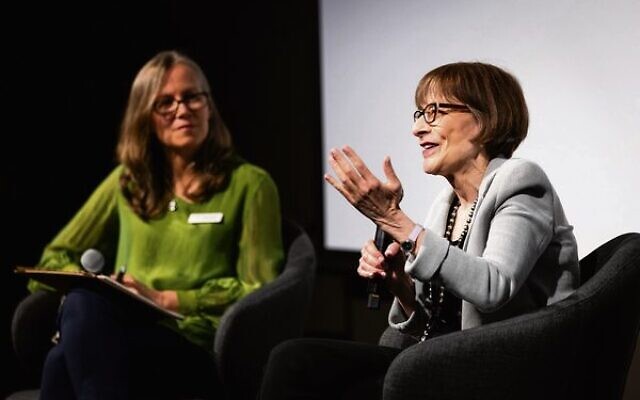 Jayne Josem (left) in conversation with Sara Bloomfield. Photo: Ben Weinstein Jayne Josem (left) in conversation with Sara Bloomfield. Photo: Ben Weinstein
