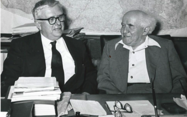 Doc Evatt (left) and Israel's first prime minister David Ben-Gurion. Doc Evatt (left) and Israel's first prime minister David Ben-Gurion.
