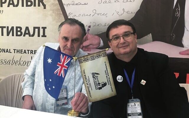 Warren Wills (left) representing Australia in Almaty. Warren Wills (left) representing Australia in Almaty.