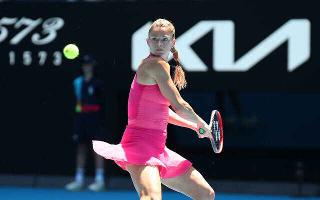 Camila Giorgi eyes the ball in her third round Australian Open loss on January 21 in Rod Laver Arena at Melbourne Park. Photo: Peter Haskin Camila Giorgi eyes the ball in her third round Australian Open loss on January 21 in Rod Laver Arena at Melbourne Park. Photo: Peter Haskin