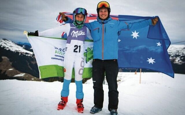 Ethan Andrews Zucker (left) with his coach Felix Ortner. Photo: Martin Koenig Ethan Andrews Zucker (left) with his coach Felix Ortner. Photo: Martin Koenig
