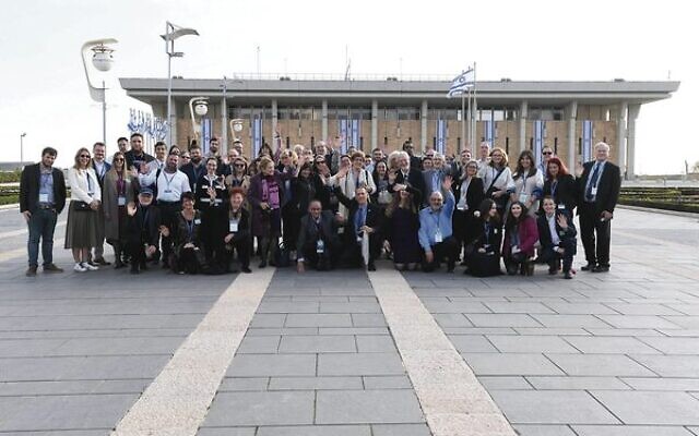 The media delegation at the Knesset. Photo: GPO The media delegation at the Knesset. Photo: GPO