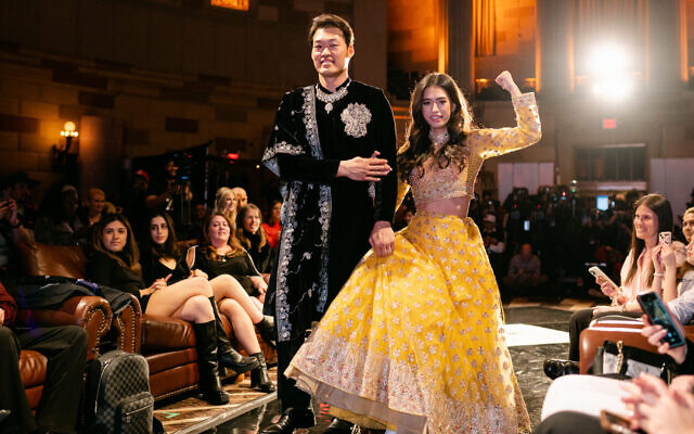 Brasch, who has muscular dystrophy, walked the runway at New York Fashion Week for the South Asian brand Randhawa. Photo: Hilary Phelps Brasch, who has muscular dystrophy, walked the runway at New York Fashion Week for the South Asian brand Randhawa. Photo: Hilary Phelps