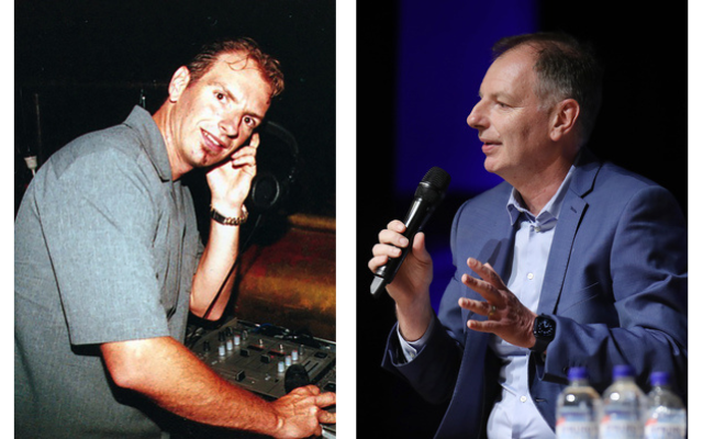 David Southwick in his DJ heyday (left) and Southwick at last year's Caulfield pollies debate. Photo: supplied and Peter Haskin David Southwick in his DJ heyday (left) and Southwick at last year's Caulfield pollies debate. Photo: supplied and Peter Haskin