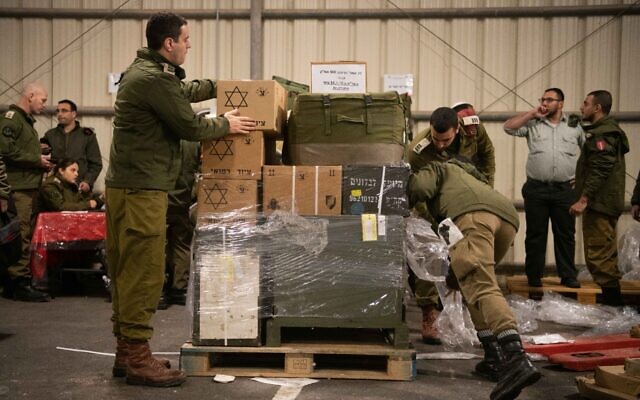 An IDF soldier prepares equipment for a field hospital to be set up in Turkey to treat victims of the earthquake. Photo: Israel Defense Forces An IDF soldier prepares equipment for a field hospital to be set up in Turkey to treat victims of the earthquake. Photo: Israel Defense Forces