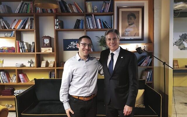 Ryan Levin (left) with US Secretary of State Antony Blinken. Ryan Levin (left) with US Secretary of State Antony Blinken.