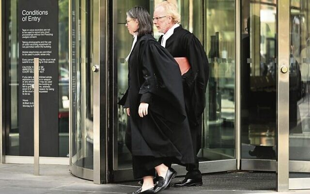 Crown prosecutors Stephanie Clancy and Justin Lewis outside the County Court of Victoria.
Photo: AAP Image/James Ross Crown prosecutors Stephanie Clancy and Justin Lewis outside the County Court of Victoria.
Photo: AAP Image/James Ross