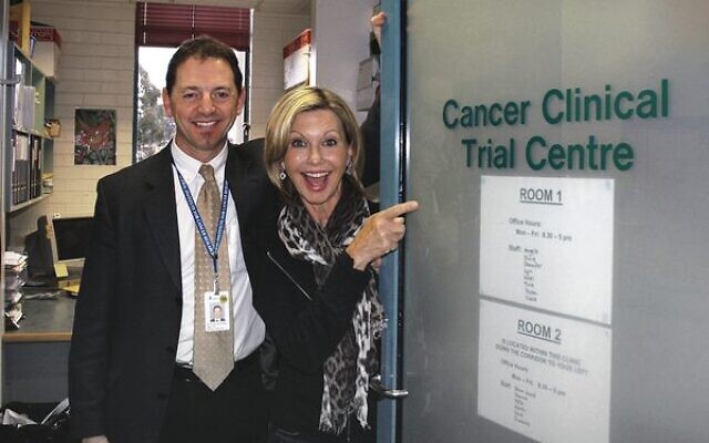 Professor Jonathan Cebon with Dame Olivia Newton-John at the ONJWRC. Professor Jonathan Cebon with Dame Olivia Newton-John at the ONJWRC.