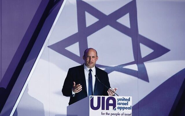 Former Israeli prime minister Naftali Bennett in Sydney.
Photo: Giselle Haber Former Israeli prime minister Naftali Bennett in Sydney.
Photo: Giselle Haber