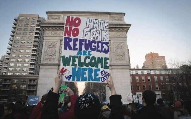 A Council on American Islamic Relations protest against then president Donald Trump's planned ban on Muslim travel, in January 2017.
Photo: AFP/Bryan R. Smith A Council on American Islamic Relations protest against then president Donald Trump's planned ban on Muslim travel, in January 2017.
Photo: AFP/Bryan R. Smith
