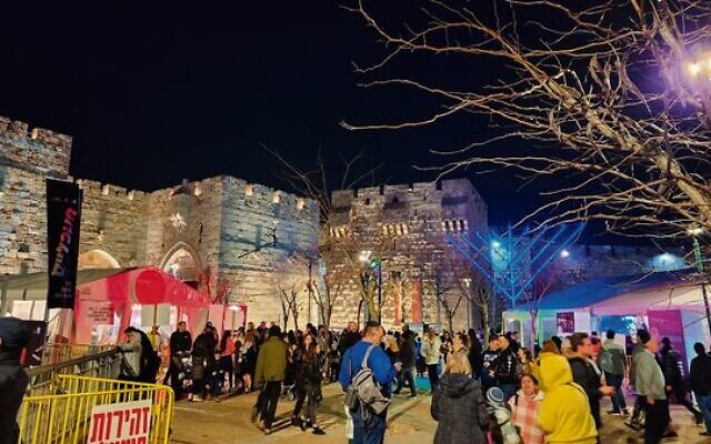 Chanukah outside the Old City of Jerusalem, 2022.