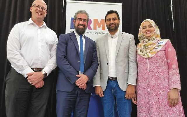 From left: Dean Burger (President of the Church of Jesus Christ of the Latter day Saints), Rabbi Yaakov Glasman (St Kilda Shule), Omer Anees and his wife Anam Umer Shahab (both from the Islamic Association of Ballarat). From left: Dean Burger (President of the Church of Jesus Christ of the Latter day Saints), Rabbi Yaakov Glasman (St Kilda Shule), Omer Anees and his wife Anam Umer Shahab (both from the Islamic Association of Ballarat).