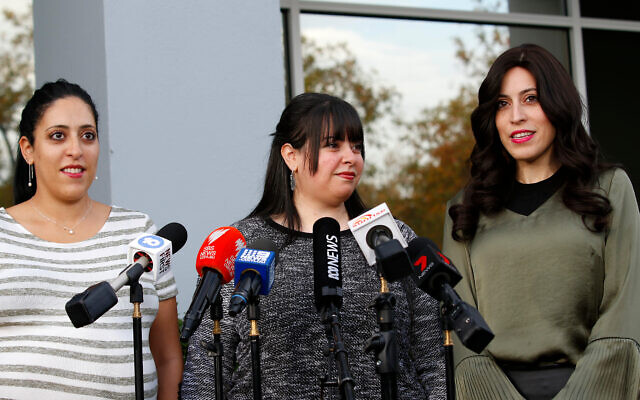 Press conference at Glen Eira Town Hall with Dassi Erlich, Elly Sapper, Nicole Meyer, Josh Burns, David Southwich at Ted Baillieu after the announcement in Israel that Malka Leifer is fit to stand trial for extradition to Australia. Photo: Peter Haskin Press conference at Glen Eira Town Hall with Dassi Erlich, Elly Sapper, Nicole Meyer, Josh Burns, David Southwich at Ted Baillieu after the announcement in Israel that Malka Leifer is fit to stand trial for extradition to Australia. Photo: Peter Haskin