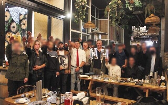 The neo-Nazi group at the Bavarian. The neo-Nazi group at the Bavarian.